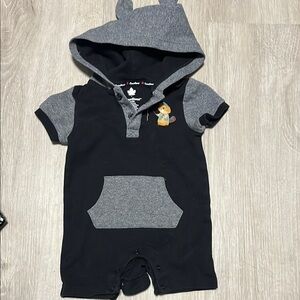 Carter's Black and Gray Kids One Piece